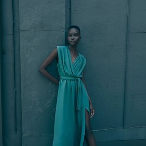 Zara belted wrap dress